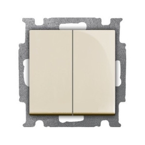 Dubultslēdzis ABB Basic55 2P 250V AC IP20 bēšs | Elektriķis