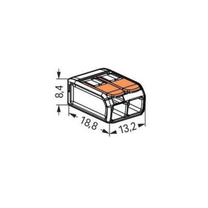 Vadu savienotājs 2×0.2-4mm² 32A caurspīdīgs | Elektriķis