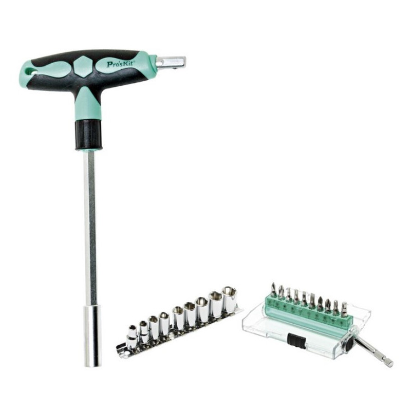 T-veida rotura muciņatslēgu komplekts SD-9701M Pro'sKit | Elektriķis