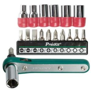Izliekta sprūdatslēga komplekts 16 gab. 1PK-202A Pro'sKit | Elektriķis