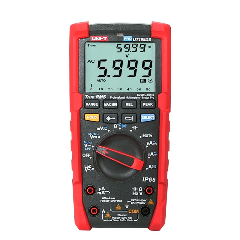 Multimetrs UT195DS, IP65, 600 V, 20 A, True RMS | Elektriķis
