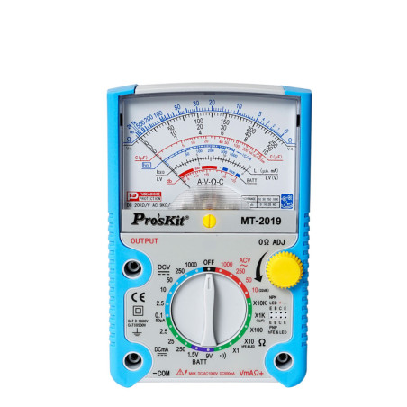 Daudzfunkcionāls analogais multimetrs Pros'Kit 0,1-1000V AC/DC | Elektriķis