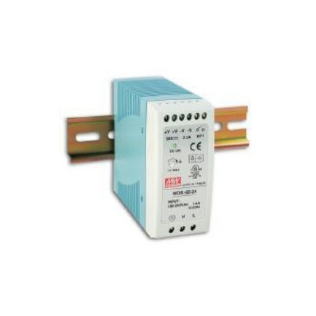 Impulsu barošanas bloks Mean Well 12V 5A 60W DIN sliedei | Elektriķis