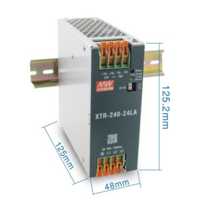 DIN sliedes barošanas avots 240W 3fāzes 320-600Vac 24V 10A | Elektriķis