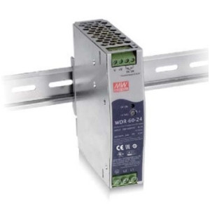 Barošanas bloks MEAN WELL 24V 2.5A 60W DIN sliede | Elektriķis