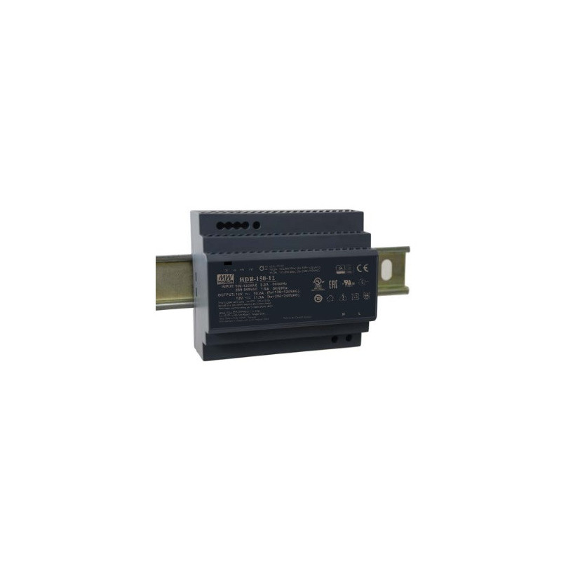 DIN sliežu barošanas bloks 24V 6,25A 150W, 105x90x54.5 mm | Elektriķis