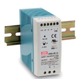 Impulsu barošanas bloks Mean Well 24V 1.7A DIN montāža | Elektriķis