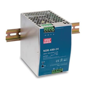 Impulsu barošanas bloks Mean Well 48V 10A DIN sliede | Elektriķis