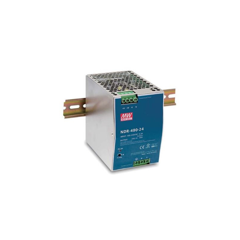 Impulsu barošanas bloks 24V 20A Mean Well DIN | Elektriķis