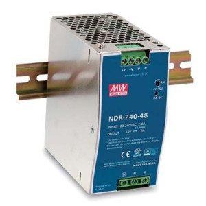 Impulsu barošanas bloks 24V 10A Mean Well DIN | Elektriķis