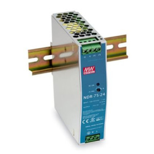 Impulsu barošanas avots Mean Well 24V 3.2A 32x125mm | Elektriķis