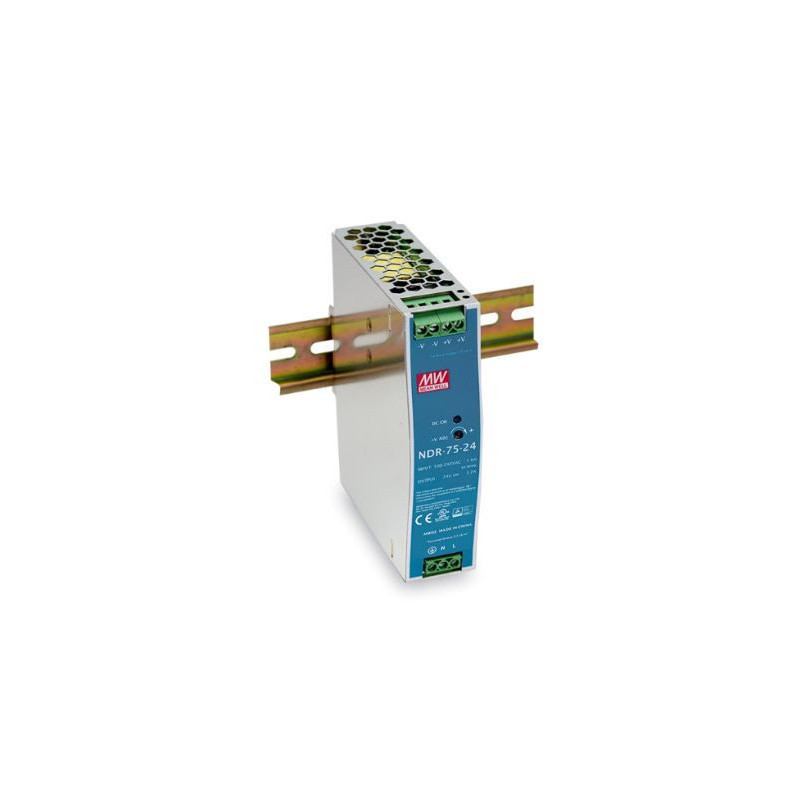 Impulsu barošanas avots Mean Well 24V 3.2A 32x125mm | Elektriķis