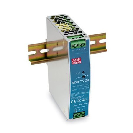 Impulsu barošanas avots Mean Well 24V 3.2A 32x125mm | Elektriķis