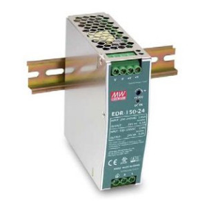 Impulsu barošanas bloks Mean Well 24V 6.5A DIN sliede | Elektriķis