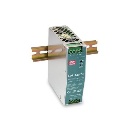 Impulsu barošanas bloks 48V 2.5A Mean Well DIN sliede | Elektriķis