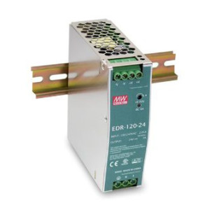 Impulsu barošanas bloks Mean Well 24V 5A DIN sliedei | Elektriķis