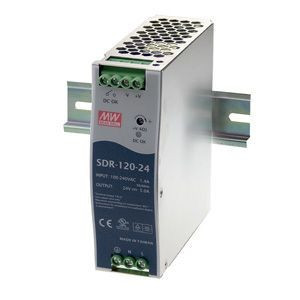 Impulsu barošanas bloks Mean Well 48V 2.5A DIN sliede | Elektriķis