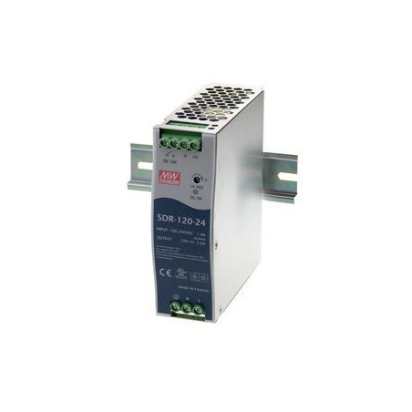 Impulsu barošanas bloks Mean Well 48V 2.5A DIN sliede | Elektriķis