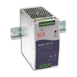 Impulsu barošanas bloks Mean Well 24V 10A DIN 63x125mm | Elektriķis