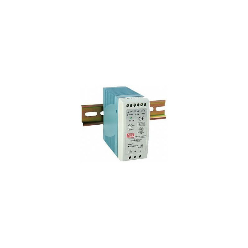 Impulsu barošanas bloks MEAN WELL MDR-60-5 5V 10A 50W | Elektriķis