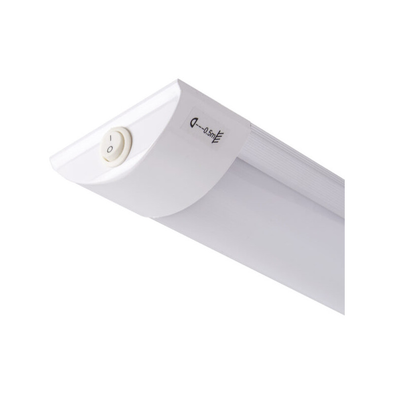 Lineāra lampa FLATER LED 20W NW ar slēdzi | Elektriķis