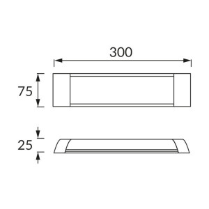 Lineāra lampa FLATER LED 10W NW ar slēdzi | Elektriķis