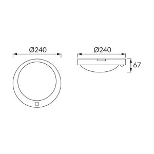 LED plafons LOPEZ LED S 18W NW ar kustības sensoru | Elektriķis