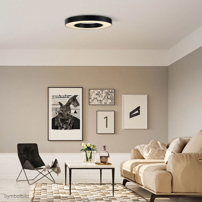 LED griestu gaismeklis PD36-A2 36W 3000K melns | Elektriķis