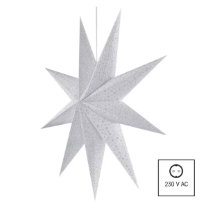 Iekarama Ziemassvētku papīra zvaigzne 60 cm, 230V, IP20 | Elektriķis