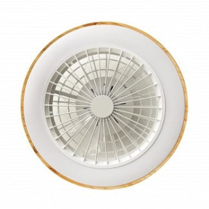 LED griestu ventilatora gaismeklis, 36W, 3CCT, balts/koksnes apdare