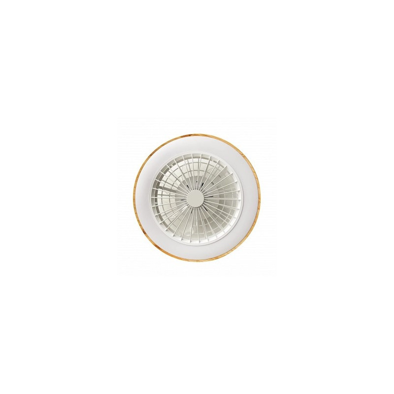 LED griestu ventilatora gaismeklis, 36W, 3CCT, balts/koksnes apdare