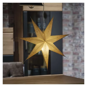 Iekarama Ziemassvētku papīra zvaigzne 60 cm, 230V, E14 | Elektriķis
