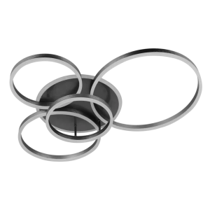 Griestu LED lustra BALTIK GAISMA, 78W x 2, 12168lm melna, 98 x 65 x 12cm, ar tālvadības pulti